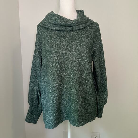 Maeve Anthropologie green knit turtleneck sweater size SP - Picture 2 of 11